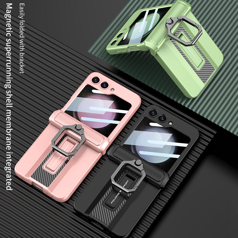 GKK til Samsung Galaxy Z Flip5 5G etui Magnetisk hængsel PC-telefoncover med lille skærmfilm GKK til Samsung Galaxy Z Flip5 5G etui Magnetisk hængsel PC-telefoncover med lille skærmfilm